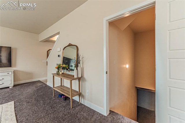 12670 Granite Ridge Dr, Peyton, CO 80831 - hallway featuring carpet and baseboards