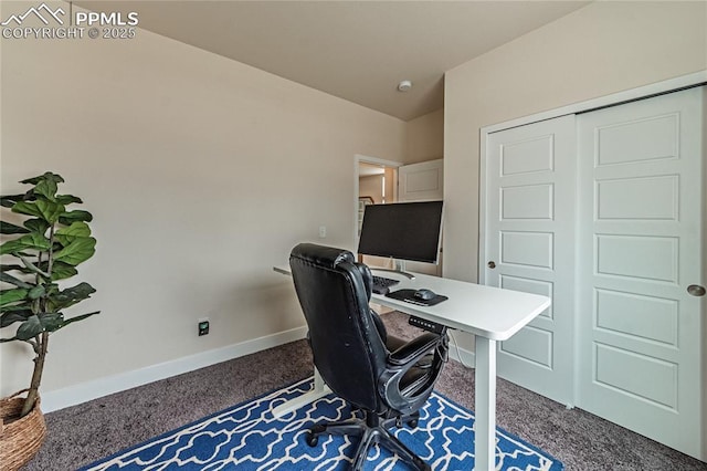 12670 Granite Ridge Dr, Peyton, CO 80831 - carpeted home office with baseboards
