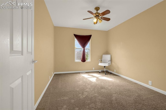 7526 Gallard Hts, Peyton, CO 80831 - carpeted empty room with ceiling fan and baseboards