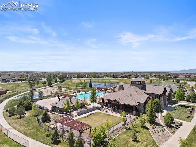 8059 Cinnamon Ct, Colorado Springs, CO 80927 - drone / aerial view of a pool area