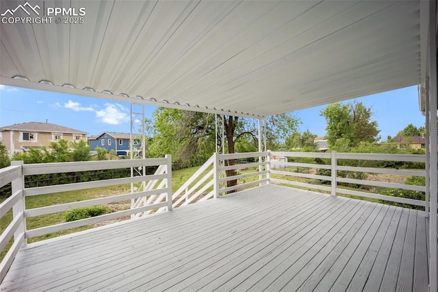 2201 Sonoma Dr, Colorado Springs, CO 80910 - wooden deck with a residential view