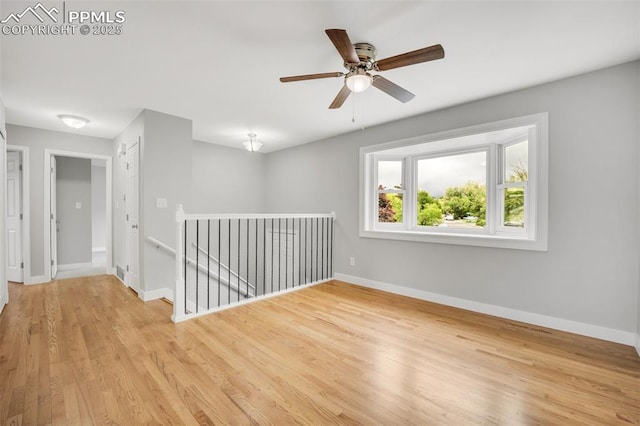 2201 Sonoma Dr, Colorado Springs, CO 80910 - unfurnished room with baseboards, light wood-style floors, and ceiling fan