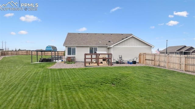 10442 Beckham St, Peyton, CO 80831 - rear view of house with board and batten siding and roof with shingles
