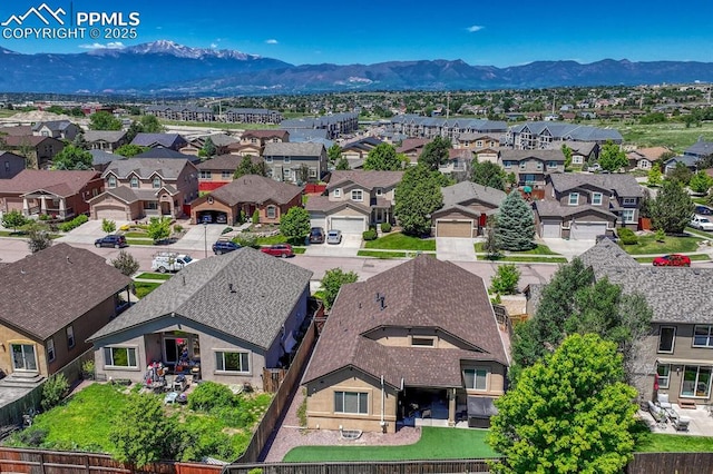 8055 Mount Hayden Dr, Colorado Springs, CO 80924 - aerial perspective of suburban area with mountains