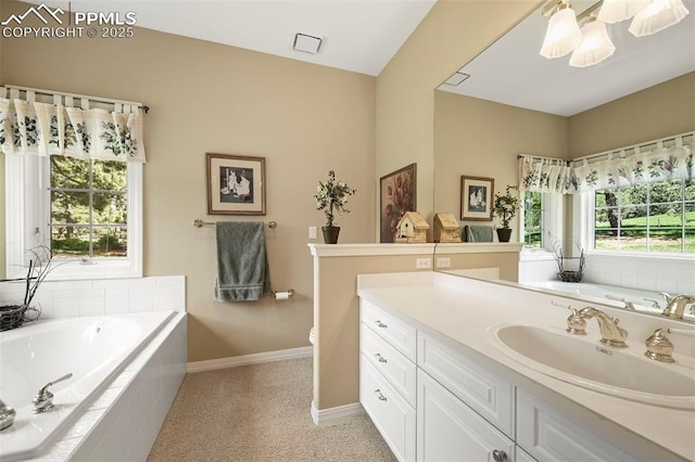 3479 Hill Cir, Colorado Springs, CO 80904 - bathroom with a bath and vanity