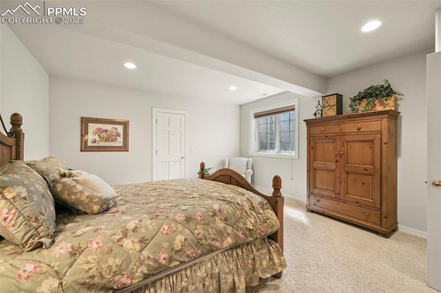 3479 Hill Cir, Colorado Springs, CO 80904 - bedroom featuring light carpet and recessed lighting