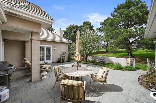 3479 Hill Cir, Colorado Springs, CO 80904 - view of patio with outdoor dining space and grilling area