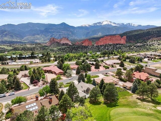3479 Hill Cir, Colorado Springs, CO 80904 - aerial perspective of suburban area with a mountainous background