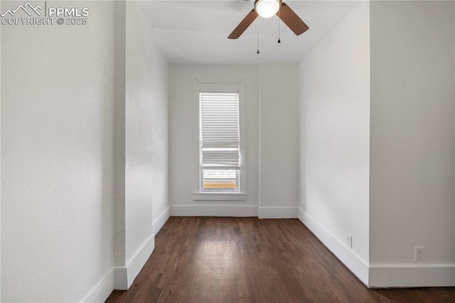 322 Broadway Ave, Pueblo, CO 81004 - unfurnished room with baseboards, ceiling fan, and wood finished floors