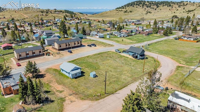 133 W Golden Ave, Cripple Creek, CO 80813 - aerial view of residential area featuring a mountainous background