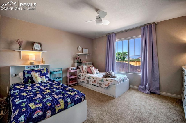 6728 Gelbvieh Rd, Peyton, CO 80831 - bedroom with carpet and ceiling fan