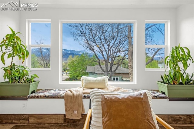 321 Graceland Grv, Colorado Springs, CO 80904 - sitting room featuring healthy amount of natural light and a mountain view