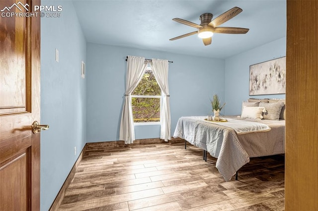321 Graceland Grv, Colorado Springs, CO 80904 - bedroom with wood finished floors and ceiling fan
