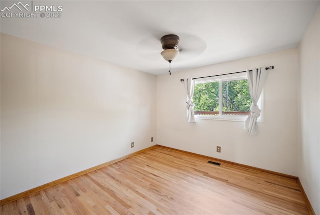1515 W Boulder St, Colorado Springs, CO 80904 - unfurnished room with ceiling fan, wood finished floors, and baseboards