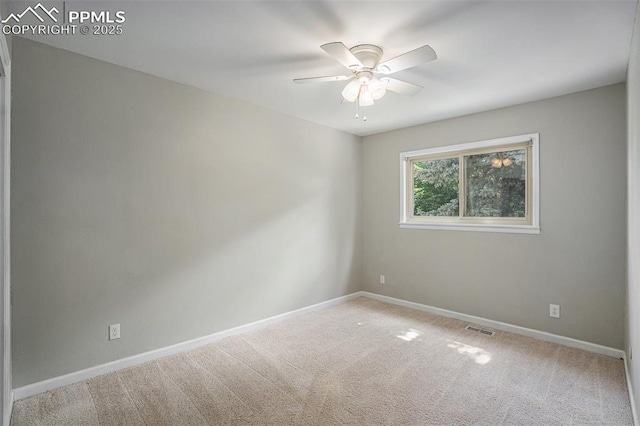 1125 Moffat Cir, Colorado Springs, CO 80915 - unfurnished room featuring a ceiling fan, carpet floors, and baseboards