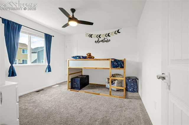10597 Luneth Dr, Colorado Springs, CO 80925 - bedroom with carpet floors, baseboards, and ceiling fan