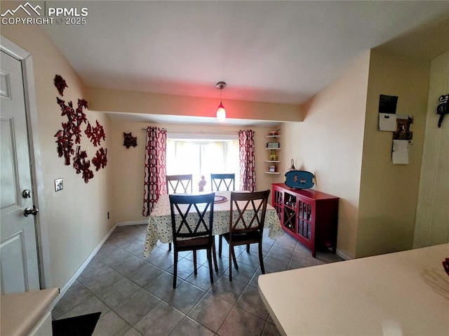 2115 Rangeview Dr, Pueblo, CO 81008 - dining room with dark tile patterned floors and baseboards