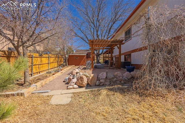 2115 Rangeview Dr, Pueblo, CO 81008 - fenced backyard featuring a pergola