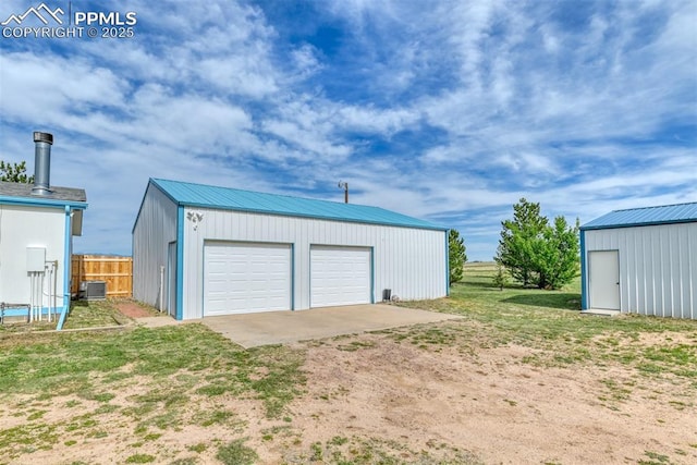 20040 Drennan Rd, Colorado Springs, CO 80928 - detached garage with central air condition unit
