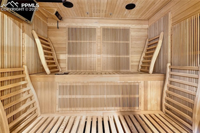 14745 Millhaven Pl, Colorado Springs, CO 80908 - sauna featuring wooden walls and wood ceiling