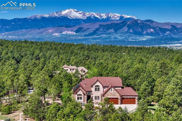 14745 Millhaven Pl, Colorado Springs, CO 80908 - view of mountain background with a heavily wooded area