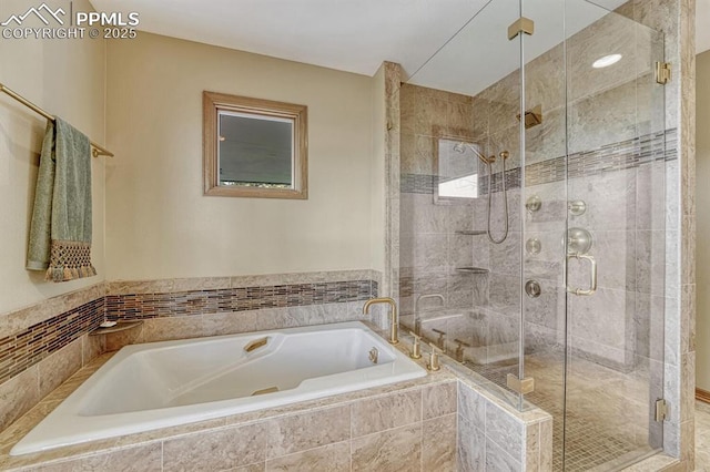 17580 Chipped Arrow Way, Monument, CO 80132 - full bathroom with a bath and a stall shower