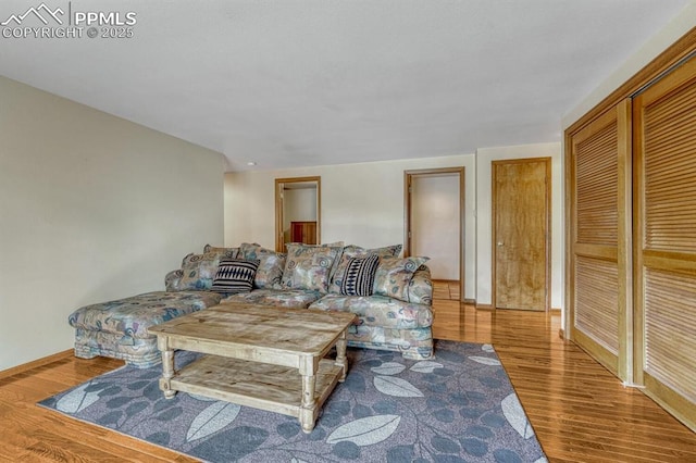 17580 Chipped Arrow Way, Monument, CO 80132 - living room with baseboards and wood finished floors