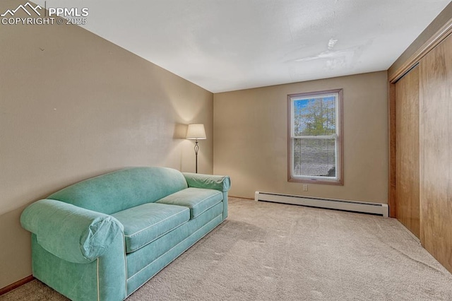 17580 Chipped Arrow Way, Monument, CO 80132 - sitting room with a baseboard heating unit and carpet