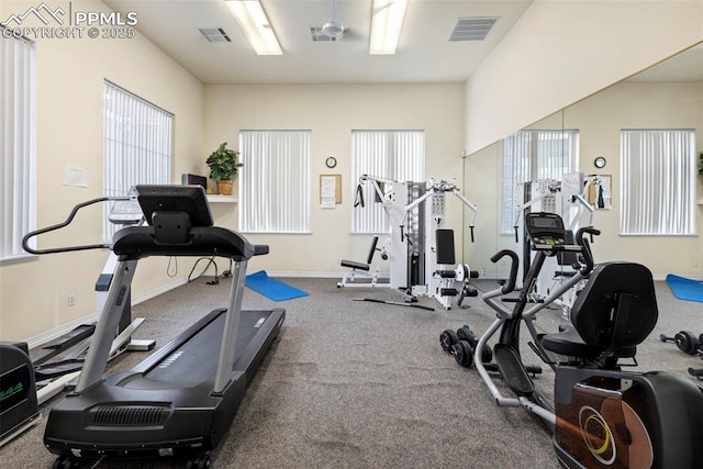 3730 Penny Pt Unit G, Colorado Springs, CO 80906 - workout area with plenty of natural light and baseboards