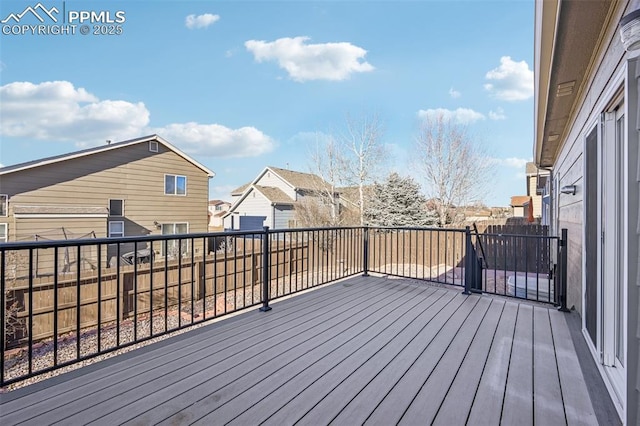 7619 Steward Ln, Colorado Springs, CO 80922 - wooden deck with a residential view
