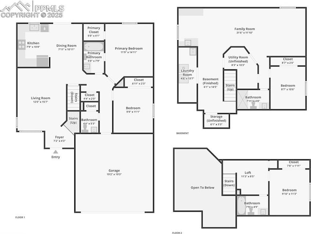 7619 Steward Ln, Colorado Springs, CO 80922 - floor plan / room layout