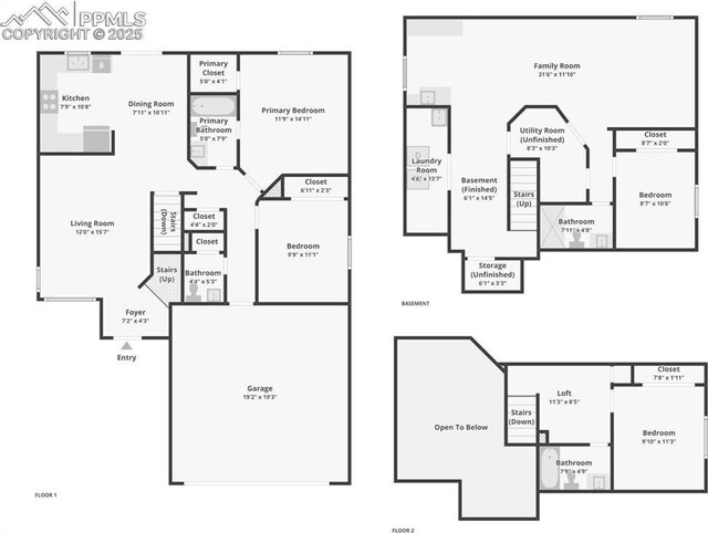 7619 Steward Ln, Colorado Springs, CO 80922 - floor plan / room layout
