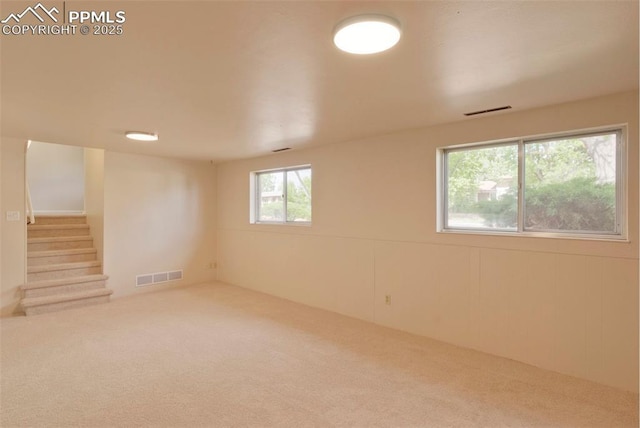 1934 Berkshire Ln, Colorado Springs, CO 80909 - basement with carpet flooring and stairs