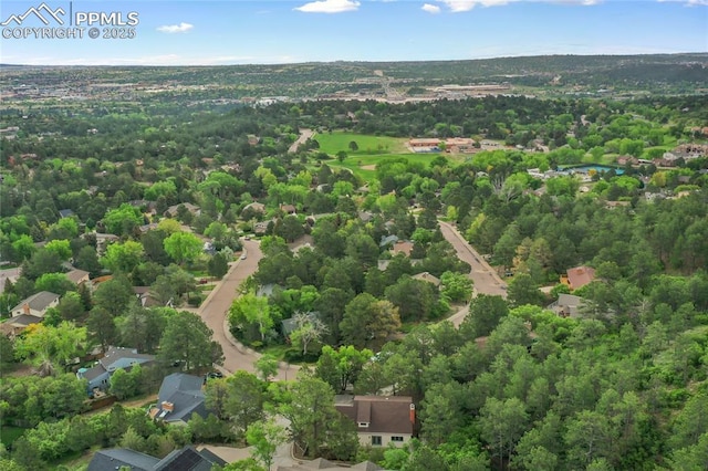 595 Wintery Cir, Colorado Springs, CO 80919 - bird's eye view of a heavily wooded area