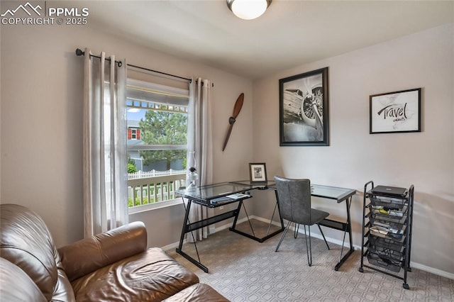 7833 Bengali Ln, Colorado Springs, CO 80923 - carpeted home office with baseboards