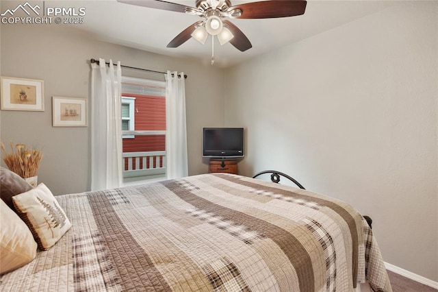 7833 Bengali Ln, Colorado Springs, CO 80923 - bedroom featuring baseboards, carpet flooring, and ceiling fan