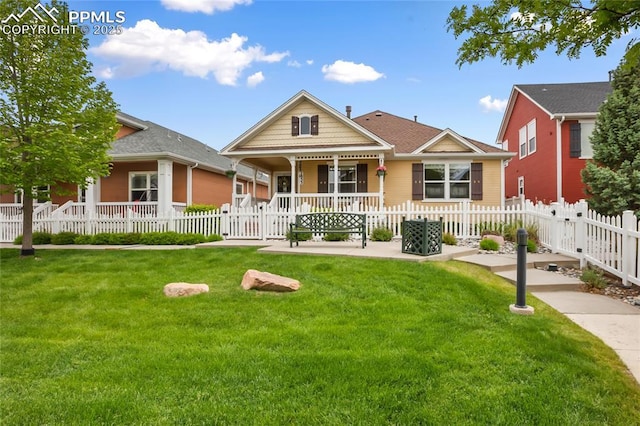7833 Bengali Ln, Colorado Springs, CO 80923 - bungalow-style home featuring a porch and a gate