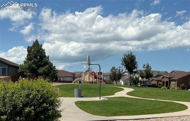 7856 Calabash Rd, Colorado Springs, CO 80908 - view of property's community with a residential view and a lawn