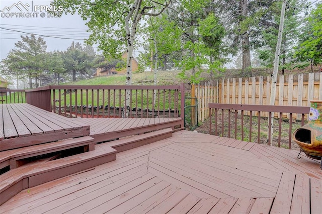 417 W Columbine Ave, Woodland Park, CO 80863 - view of wooden terrace