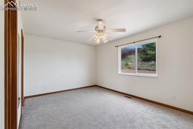 5630 Almont Ave, Colorado Springs, CO 80911 - empty room with carpet flooring, baseboards, and a ceiling fan