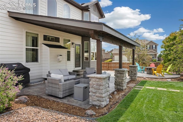 12912 Fishers Island Rd, Peyton, CO 80831 - view of patio featuring grilling area