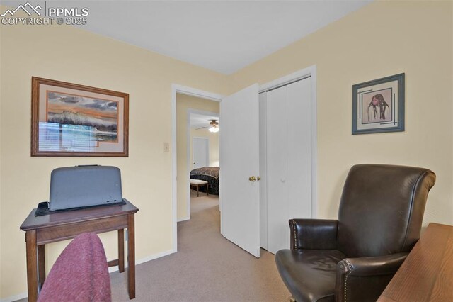 751 Crown Ridge Dr, Colorado Springs, CO 80904 - office area with carpet and baseboards