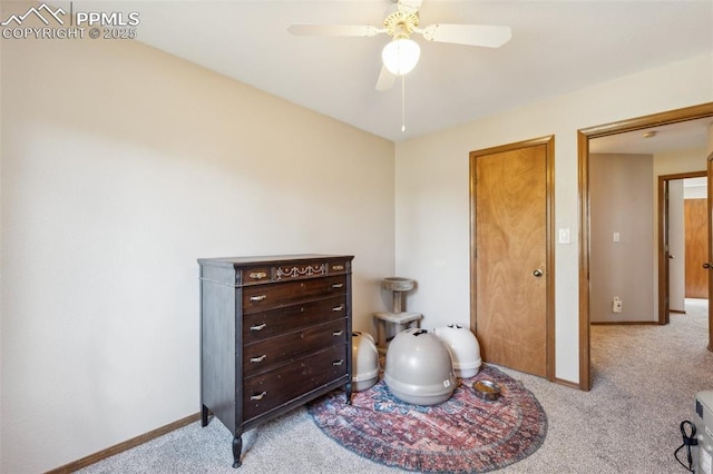 14810 Tanner Trl, Elbert, CO 80106 - interior space featuring carpet, ceiling fan, and baseboards