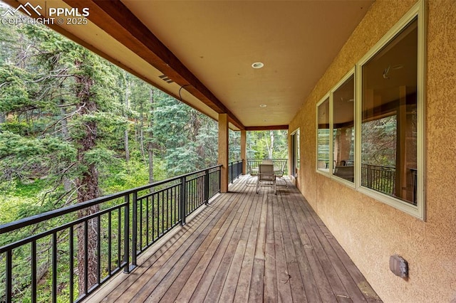 4775 Neeper Valley Rd, Manitou Springs, CO 80829 - deck with a view of trees