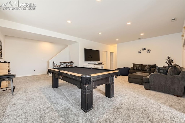 2513 Cinnabar Rd, Colorado Springs, CO 80921 - game room with carpet, pool table, and recessed lighting