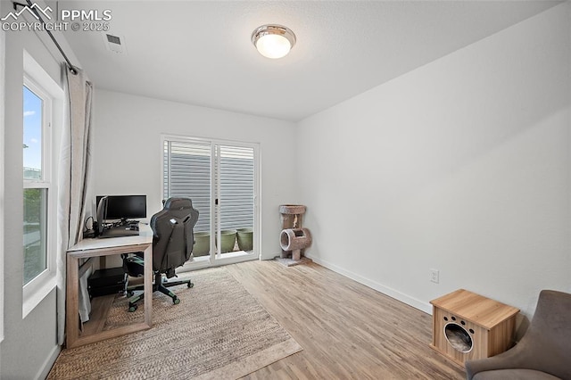 5840 Thurless Ln, Colorado Springs, CO 80927 - office space featuring wood finished floors, healthy amount of natural light, and baseboards