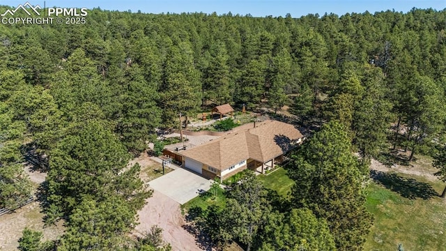 14820 Spiritwood Loop, Elbert, CO 80106 - view from above of property with a forest