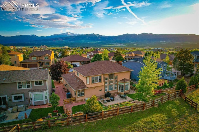 12265 Jones Park Ct, Colorado Springs, CO 80921 - aerial perspective of suburban area featuring mountains