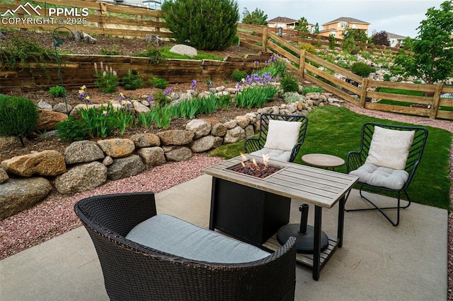 12265 Jones Park Ct, Colorado Springs, CO 80921 - view of patio / terrace featuring an outdoor fire pit