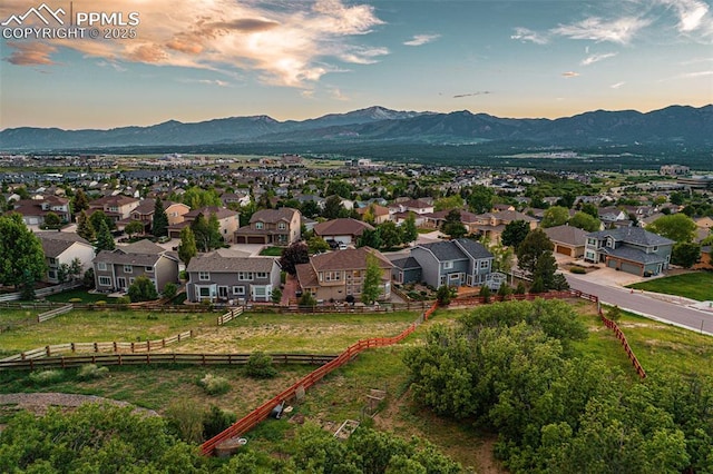 12265 Jones Park Ct, Colorado Springs, CO 80921 - aerial view of residential area featuring a mountainous background